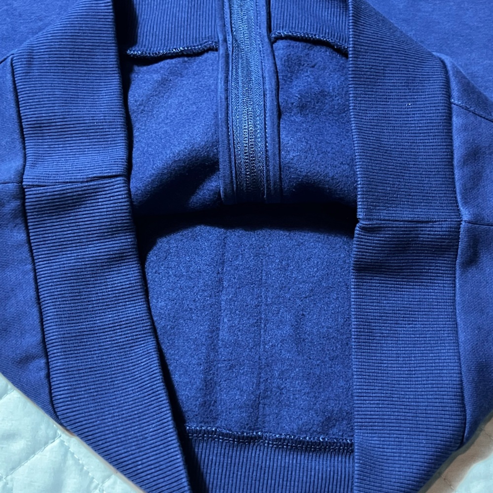 Reebok Identity SL‎ Fleece Full Zip Hoodie Men’s size Small Navy Blue Logo - Picture 7 of 10